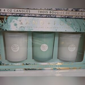 SAND + FOG White and Green Candle Set